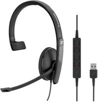 sennheiser ausines - Sennheiser SC 130 USB MS On-Ear Headset Black (Juoda) - 1 nuotrauka