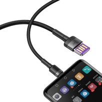 huawei type c - Baseus Cafule HW Quick Charging USB To USB Type-C Cable 1m Black/Grey - 7 nuotrauka