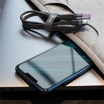 huawei type c - Baseus Cafule HW Quick Charging USB To USB Type-C Cable 1m Black/Grey - 19 nuotrauka