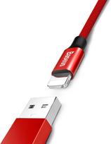 iphone pakrovejas ikroviklis - Baseus Yiven USB to Apple Lightning Cable 1.2m Red - 2 nuotrauka