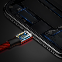 iphone pakrovejas ikroviklis - Baseus Yiven USB to Apple Lightning Cable 1.2m Red - 8 nuotrauka