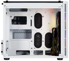 micro atx baltas korpusas - Corsair PC Case Crystal 280X RGB Tempered Glass White - 3 nuotrauka