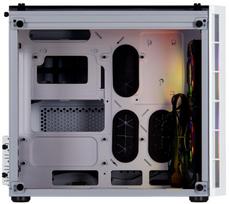 micro atx baltas korpusas - Corsair PC Case Crystal 280X RGB Tempered Glass White - 16 nuotrauka