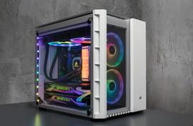 micro atx baltas korpusas - Corsair PC Case Crystal 280X RGB Tempered Glass White - 26 nuotrauka