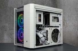 micro atx baltas korpusas - Corsair PC Case Crystal 280X RGB Tempered Glass White - 27 nuotrauka