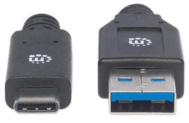 usb c 3 type c 3m - Manhattan USB To USB Type-C Black 3m - 3 nuotrauka
