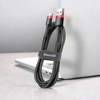 c type 3a baseus - Baseus Cafule USB To USB Type-C Cable 0.5m Black - 4 nuotrauka