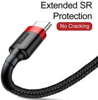 c type 3a baseus - Baseus Cafule USB To USB Type-C Cable 0.5m Black - 6 nuotrauka