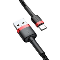 c type 3a baseus - Baseus Cafule USB To USB Type-C Cable 0.5m Black - 9 nuotrauka
