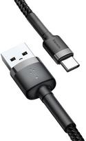 usb type c to usb 2.0 - Baseus Cafule USB To USB Type-C Cable 1m Black/Grey - 4 nuotrauka