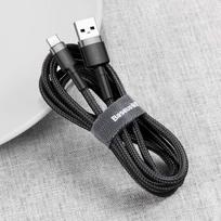 usb type c to usb 2.0 - Baseus Cafule USB To USB Type-C Cable 1m Black/Grey - 6 nuotrauka