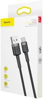 usb type c to usb 2.0 - Baseus Cafule USB To USB Type-C Cable 1m Black/Grey - 7 nuotrauka