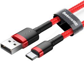 ikrovikliai type 2 - Baseus Cafule USB To USB Type-C Cable 1m Red - 3 nuotrauka