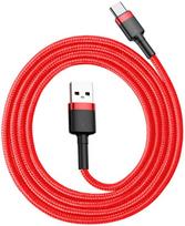 ikrovikliai type 2 - Baseus Cafule USB To USB Type-C Cable 1m Red - 5 nuotrauka