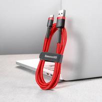 ikrovikliai type 2 - Baseus Cafule USB To USB Type-C Cable 1m Red - 8 nuotrauka