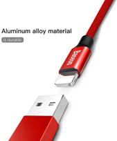 apple laidu - Baseus Yiven USB to Apple Lightning Cable 1.8m Red - 2 nuotrauka