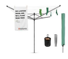skalbiniams - Brabantia Lift-O-Matic besisukanti džiovykla, 50 m Grey - 7 nuotrauka