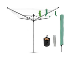 skalbiniams - Brabantia Lift-O-Matic besisukanti džiovykla, 50 m Grey - 8 nuotrauka