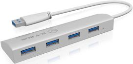 3.5 mm jack - ICY BOX IB-AC6401 4x Port USB 3.0 Hub Silver - 2 nuotrauka