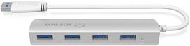 3.5 mm jack - ICY BOX IB-AC6401 4x Port USB 3.0 Hub Silver - 3 nuotrauka