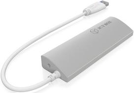 3.5 mm jack - ICY BOX IB-AC6401 4x Port USB 3.0 Hub Silver - 4 nuotrauka
