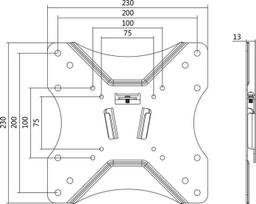 sieninis tv stovas - LogiLink BP0004 TV Wall Mount 23-42" - 2 nuotrauka