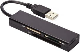 cf kortele - EDNET Multi Card Reader 4-port USB 2.0 SuperSpeed, Czytnik kart 4-portowy USB 3. - 1 nuotrauka