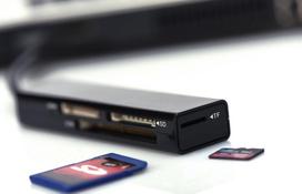 cf kortele - EDNET Multi Card Reader 4-port USB 2.0 SuperSpeed, Czytnik kart 4-portowy USB 3. - 2 nuotrauka