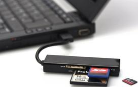 cf kortele - EDNET Multi Card Reader 4-port USB 2.0 SuperSpeed, Czytnik kart 4-portowy USB 3. - 3 nuotrauka