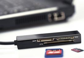 cf kortele - EDNET Multi Card Reader 4-port USB 2.0 SuperSpeed, Czytnik kart 4-portowy USB 3. - 4 nuotrauka