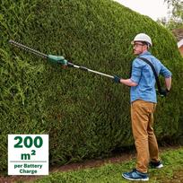 bosch 18 v zirkles - Teleskopinės gyvatvorių žirklės Bosch Universal Hedge Pole 18; 18 V (be akumuliatoriaus ir pakrovėjo) - 2 nuotrauka