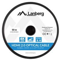 50m hdmi kabelis - Kabelis Lanberg, juoda/pilka, 50 m - 4 nuotrauka