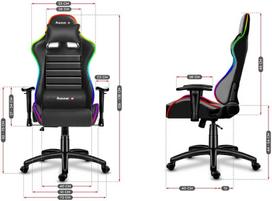 zaidimu kede rgb - Huzaro Force 6.0 RGB Gaming Chair, su pašvietimu - 8 nuotrauka