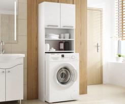 spintele virs skalbimo masinos -  Top E Shop Pola Bathroom Cabinet White - 2 nuotrauka