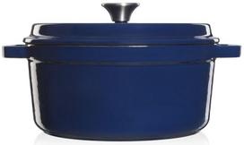 puodai - Puodas su dangčiu Kamado Bono Grandfeu Cast Iron 4.7l, tamsiai mėlynas - 2 nuotrauka