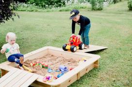 smelio deze - Folkland Timber Sandbox with Foldable Lid 1200x200x1200mm - 4 nuotrauka