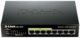 switch 8 port gigabit - D-Link DGS-1008P/B1 - 1 nuotrauka