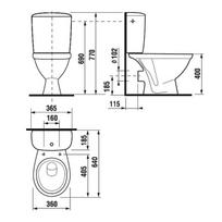 ermitazas klozetai - Pastatomas unitazas Jika Norma H8602700007871, horizontalus vandens nubėgimas - 3 nuotrauka