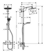 termostatine duso sistema hansgrohe crometta s 240 - Hansgrohe Crometta 2726700 - 2 nuotrauka