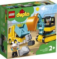 kastuvas vaikams - LEGO DUPLO Sunkvežimis ir vikšrinis ekskavatorius 10931  - 4 nuotrauka