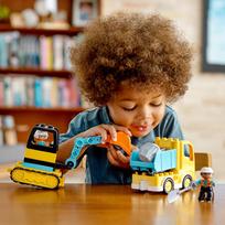 kastuvas vaikams - LEGO DUPLO Sunkvežimis ir vikšrinis ekskavatorius 10931  - 13 nuotrauka