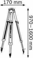 statybines medziagos - Bosch BT 160 Laser Level Tripod - 3 nuotrauka