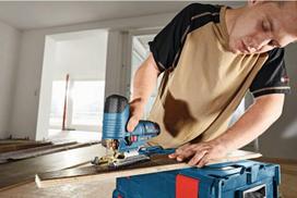 akumuliatorinis siaurapjuklis bosch 18v - Bosch GST 12V-70 Professional; 12 V; 2x3,0 Ah akum. - 2 nuotrauka