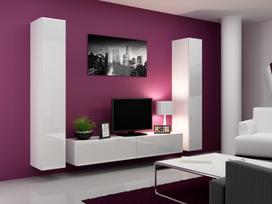 40 tv stovas - Cama Meble Vigo 180 TV Stand White/White Gloss - 3 nuotrauka