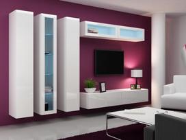 40 tv stovas - Cama Meble Vigo 180 TV Stand White/White Gloss - 10 nuotrauka