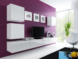 40 tv stovas - Cama Meble Vigo 180 TV Stand White/White Gloss - 12 nuotrauka