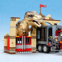 dinozauras rex - LEGO Jurassic World Dinozauro tiranozauro ir atrociraptoriaus pabėgimas 76948 - 5 nuotrauka
