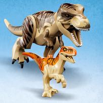 dinozauras rex - LEGO Jurassic World Dinozauro tiranozauro ir atrociraptoriaus pabėgimas 76948 - 6 nuotrauka