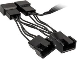 pwm laidas - Kolink 1-4 PWM Fan Splitter PGW-AC-KOL-049, juoda, 0.35 m - 1 nuotrauka