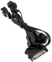 pwm laidas - Kolink 1-4 PWM Fan Splitter PGW-AC-KOL-049, juoda, 0.35 m - 4 nuotrauka